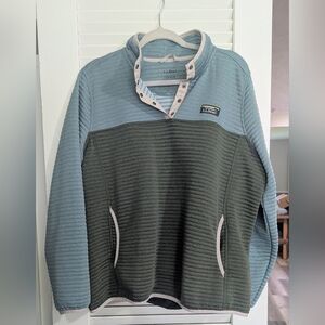 L.L. Bean Women's Ribbed Pullover- Blue and Green